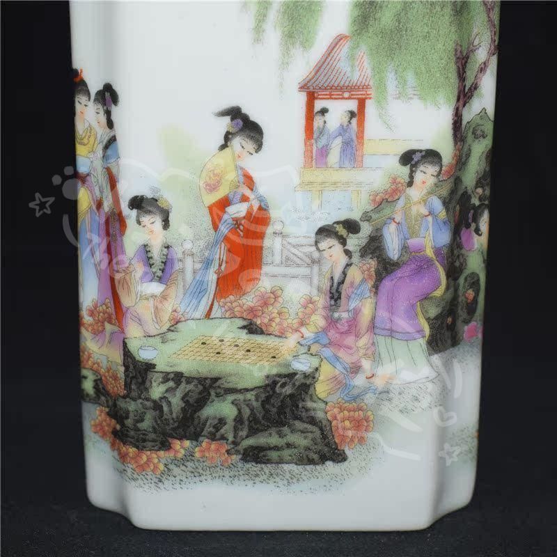 新年ギフトパステル十二金釵人物筆筒 文房四宝 書道具 文房具 現代工芸