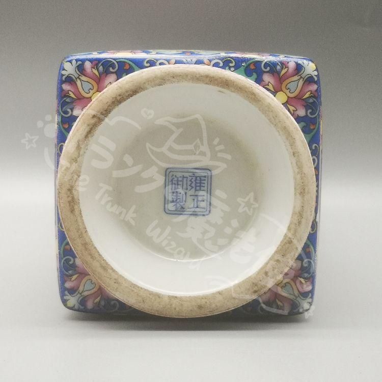 新年ギフト雍正粉彩花鳥天円地方花瓶 景徳鎮 陶磁器 装飾品 現代工芸品