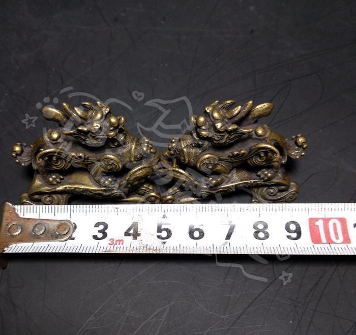 新年ギフト麒麟 銅器 文鎮 茶寵 鎮宅 辟邪 開運 風水 招財 置物 工芸品