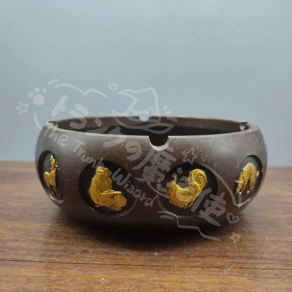 新年ギフト銅器 十二支 灰皿 家 事務室 装飾品 置物