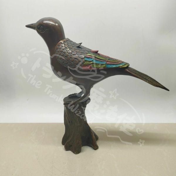 新年ギフト銅器 カササギ鳥薫炉 薫香炉 茶道具 香道具 装飾品 工芸品