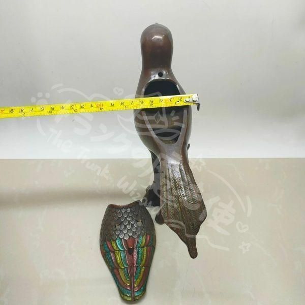 新年ギフト銅器 カササギ鳥薫炉 薫香炉 茶道具 香道具 装飾品 工芸品