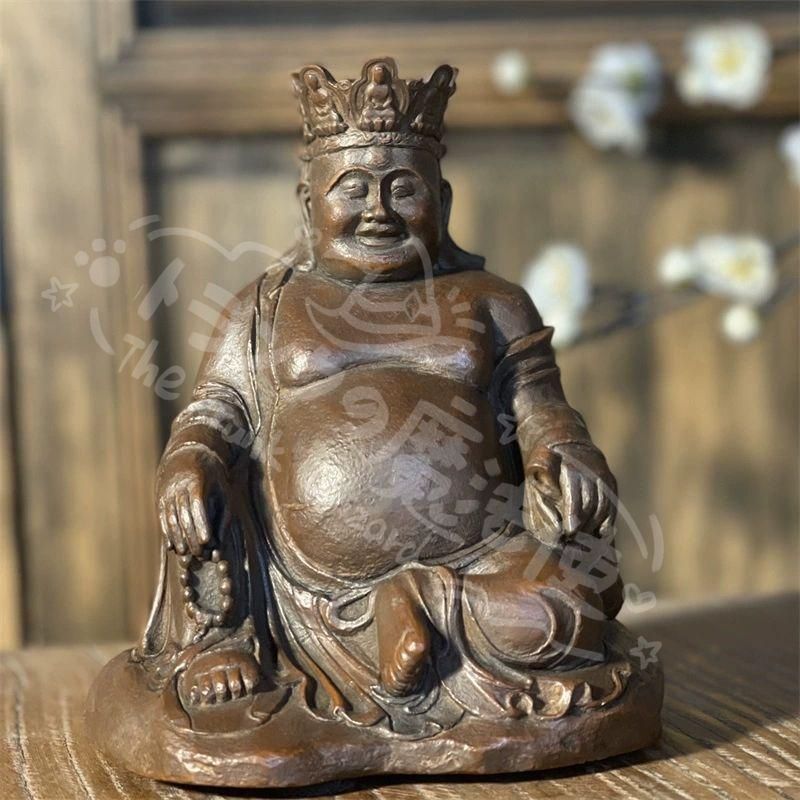 新年ギフト石像 仏像 宝冠弥勒仏 禅意 玄関 書斎 茶室 机面 供養 装飾