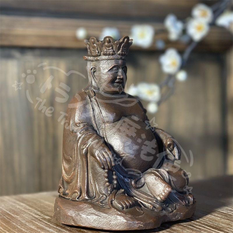 新年ギフト石像 仏像 宝冠弥勒仏 禅意 玄関 書斎 茶室 机面 供養 装飾