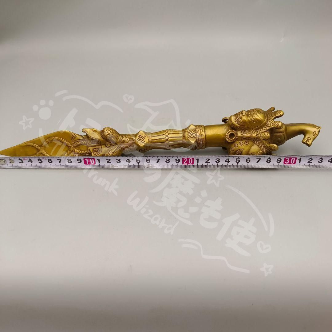 新年ギフト銅製 法器 三象馬頭金剛杵 降魔杵 鎮宅辟邪 開運風水 招財