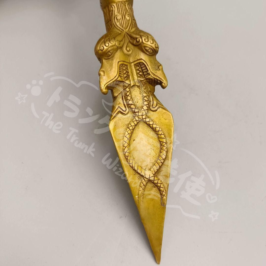 新年ギフト銅製 法器 三象馬頭金剛杵 降魔杵 鎮宅辟邪 開運風水 招財