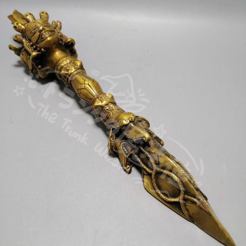 仏教美術 法器 馬頭明王三面普巴杵 降魔杵 辟邪 開運 風水招財 置物工芸品 新年ギフト仏教美術 法器 馬頭明王三面普巴杵 降魔杵 辟邪 開運 風水