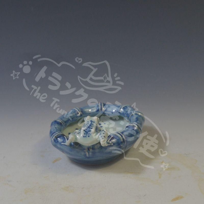 新年ギフト景徳鎮 陶磁器 手制蛙池 筆洗 灰皿 書道具 文房具 現代工芸