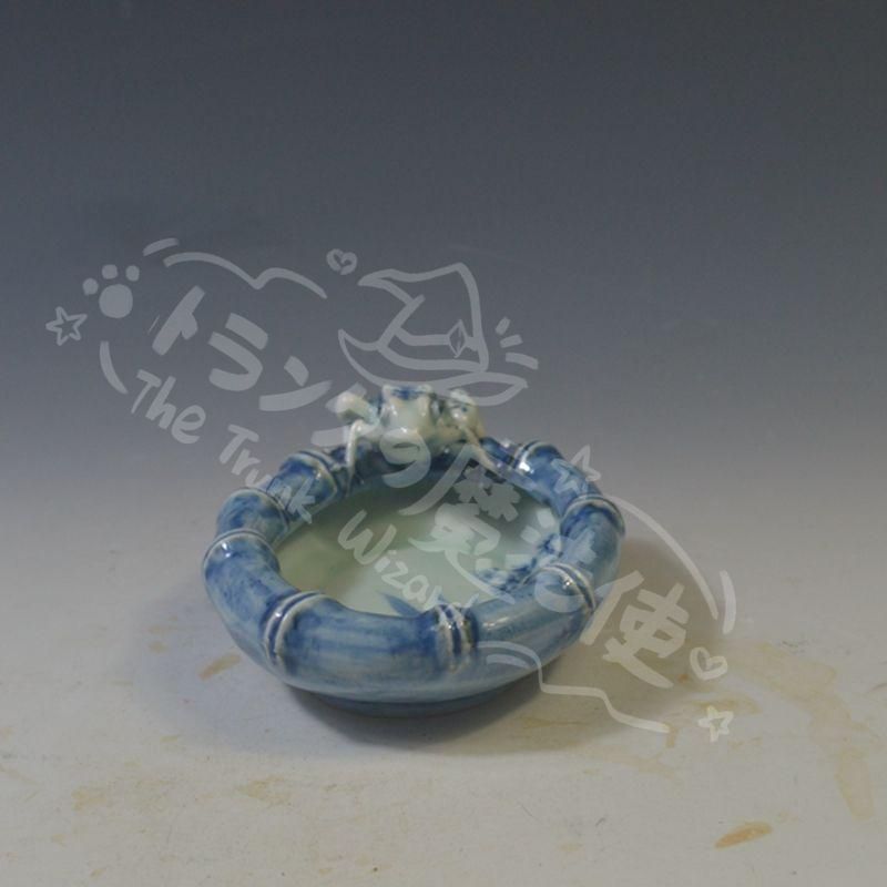新年ギフト景徳鎮 陶磁器 手制蛙池 筆洗 灰皿 書道具 文房具 現代工芸