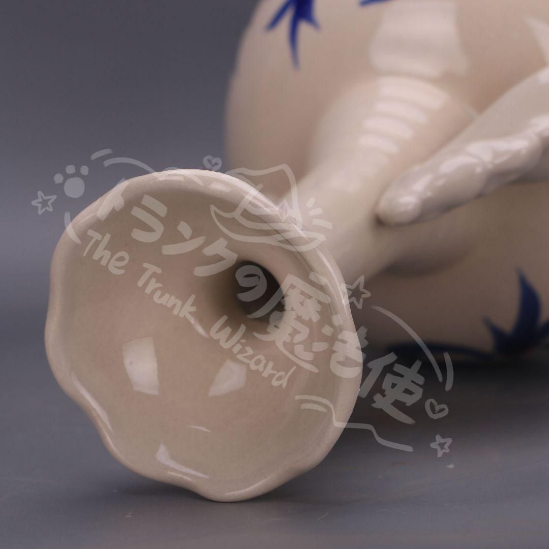 新年ギフト青花紅釉の両耳瓶 景徳鎮 陶磁器 装飾品 現代工芸品 小売