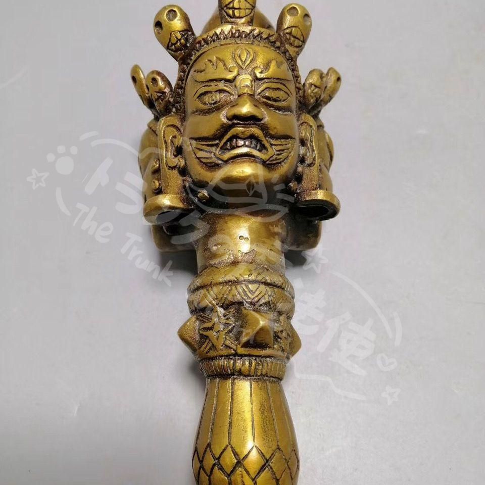 新年ギフト仏教美術 法器 馬頭明王三面普巴杵 降魔杵 辟邪 開運 風水