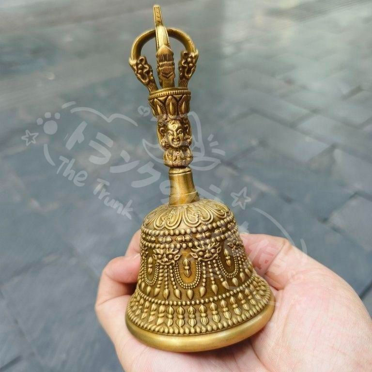 新年ギフト銅器 法器 五股金剛鈴 手揺鈴 彫刻 置物 開運 風水 工芸品