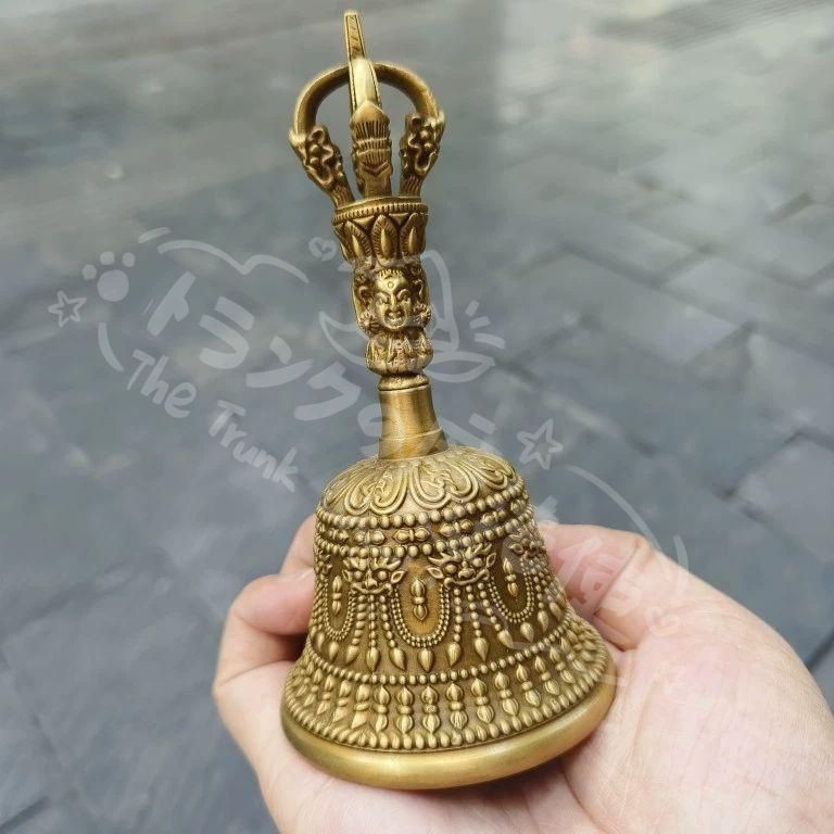 新年ギフト銅器 法器 五股金剛鈴 手揺鈴 彫刻 置物 開運 風水 工芸品
