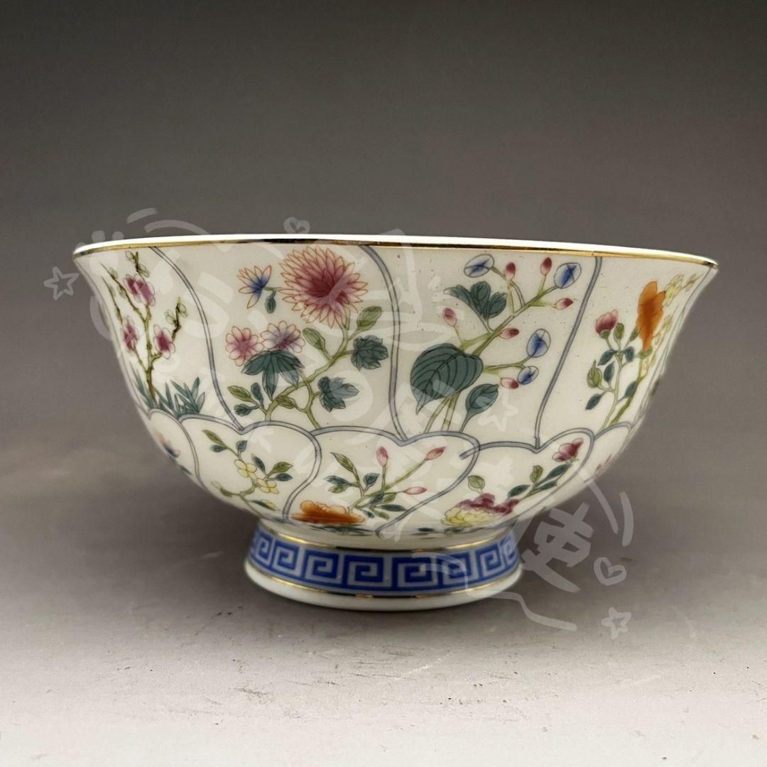 新年ギフト蒔絵十二花神紋高脚椀 景徳鎮 陶磁器 装飾品 現代 置物