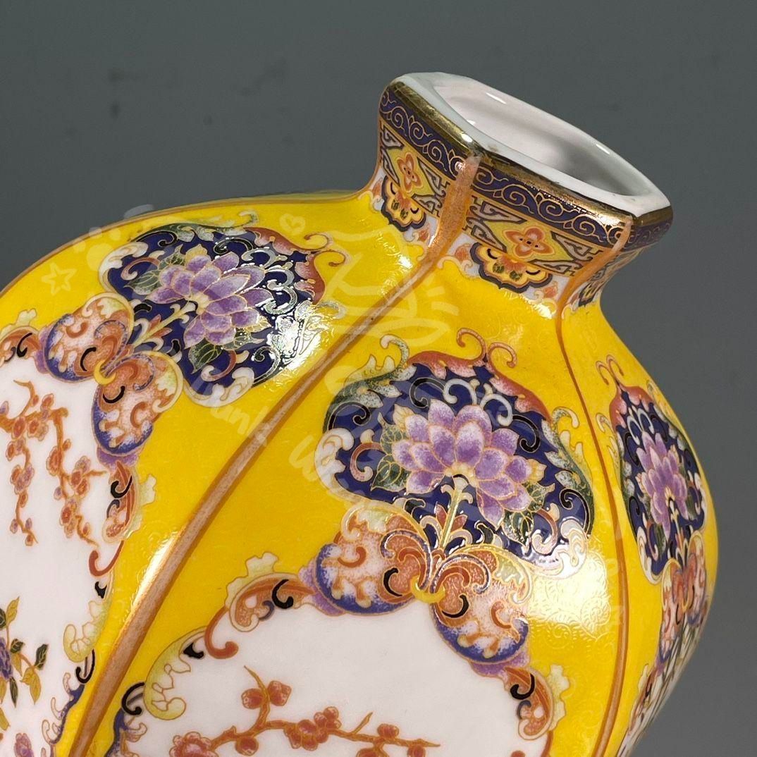 新年ギフト清雍正琺瑯彩花鳥図紋賞瓶 景徳鎮 陶磁器 装飾品 現代工芸品