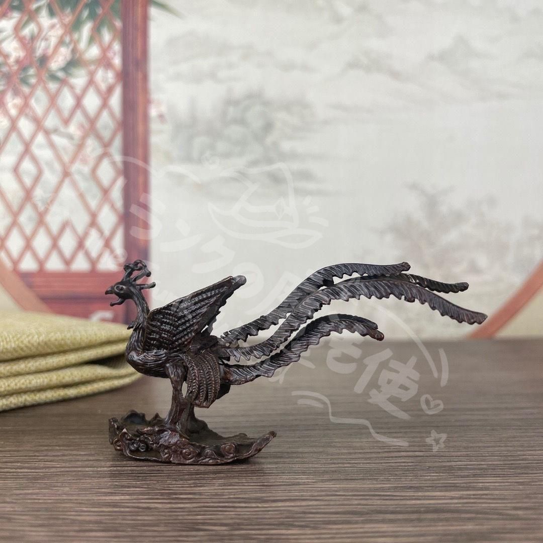 ♦中国古玩 銅製 透かし彫り鳳凰双耳香炉 アンティーク 骨董品コレクション ♢中国古玩 銅製 透かし彫り鳳凰双耳香炉 アンティーク 骨董品コレクション