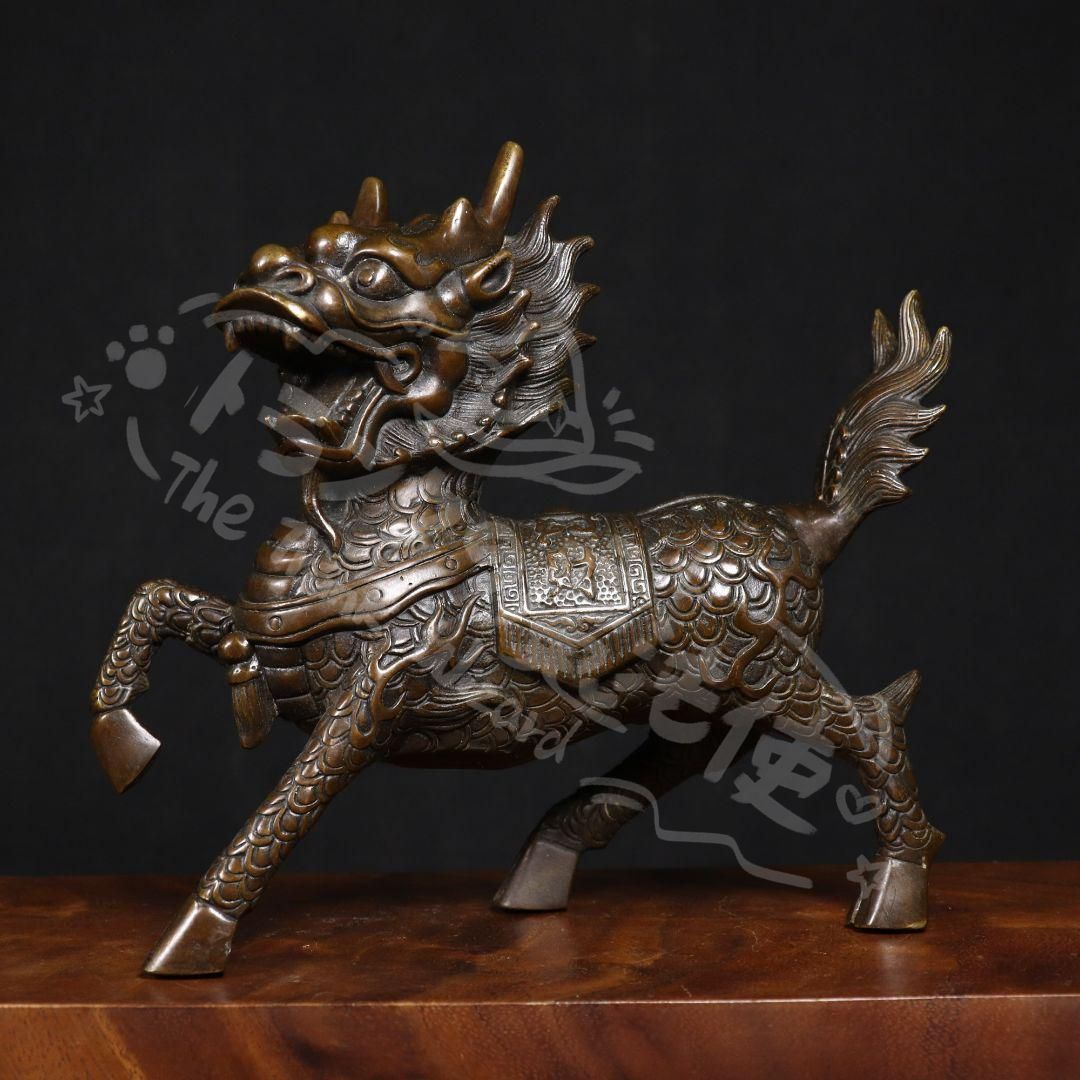 新年ギフト麒麟 銅器 銅製品 鎮宅辟邪 開運風水 招財 置物 工芸品 装飾