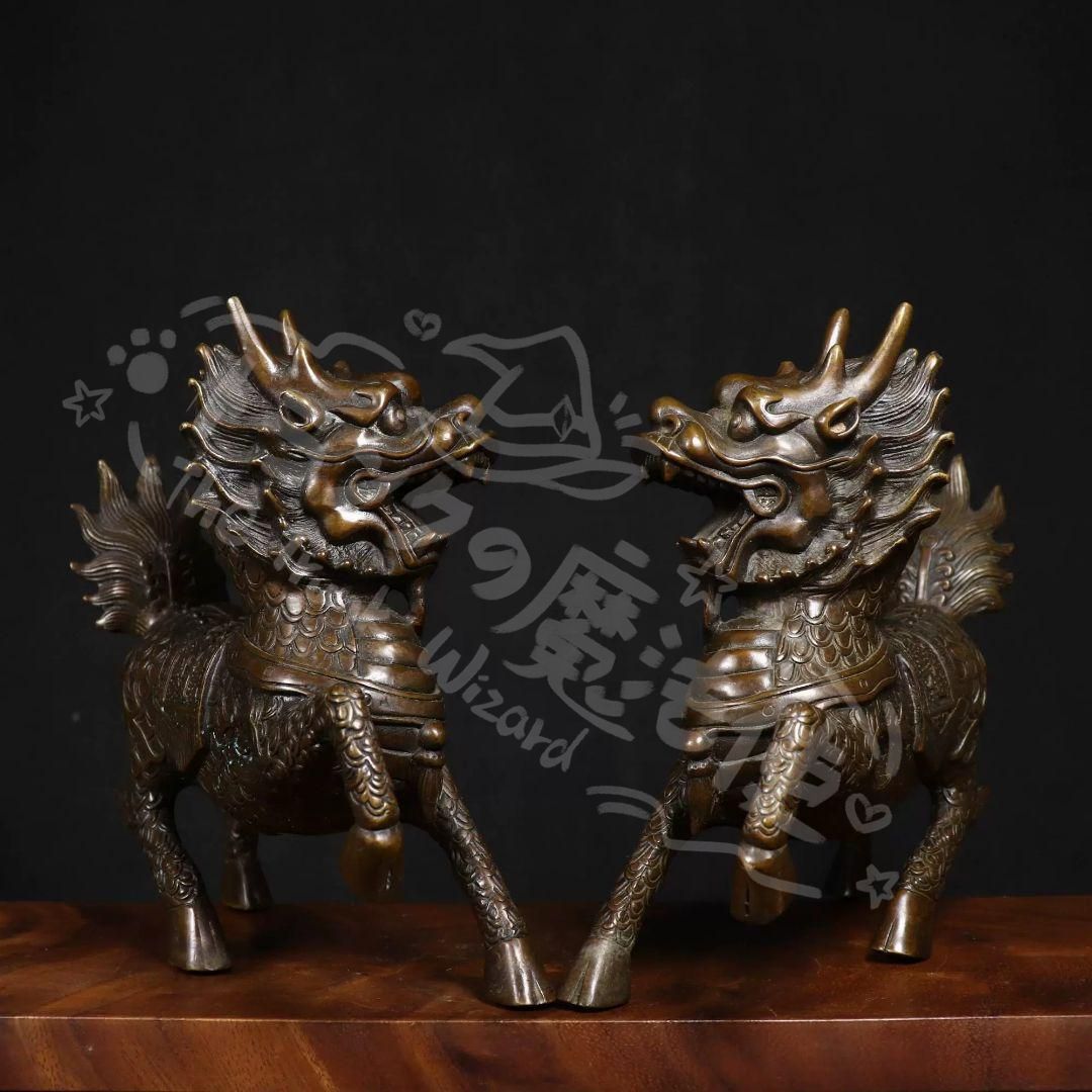 新年ギフト麒麟 銅器 銅製品 鎮宅辟邪 開運風水 招財 置物 工芸品 装飾