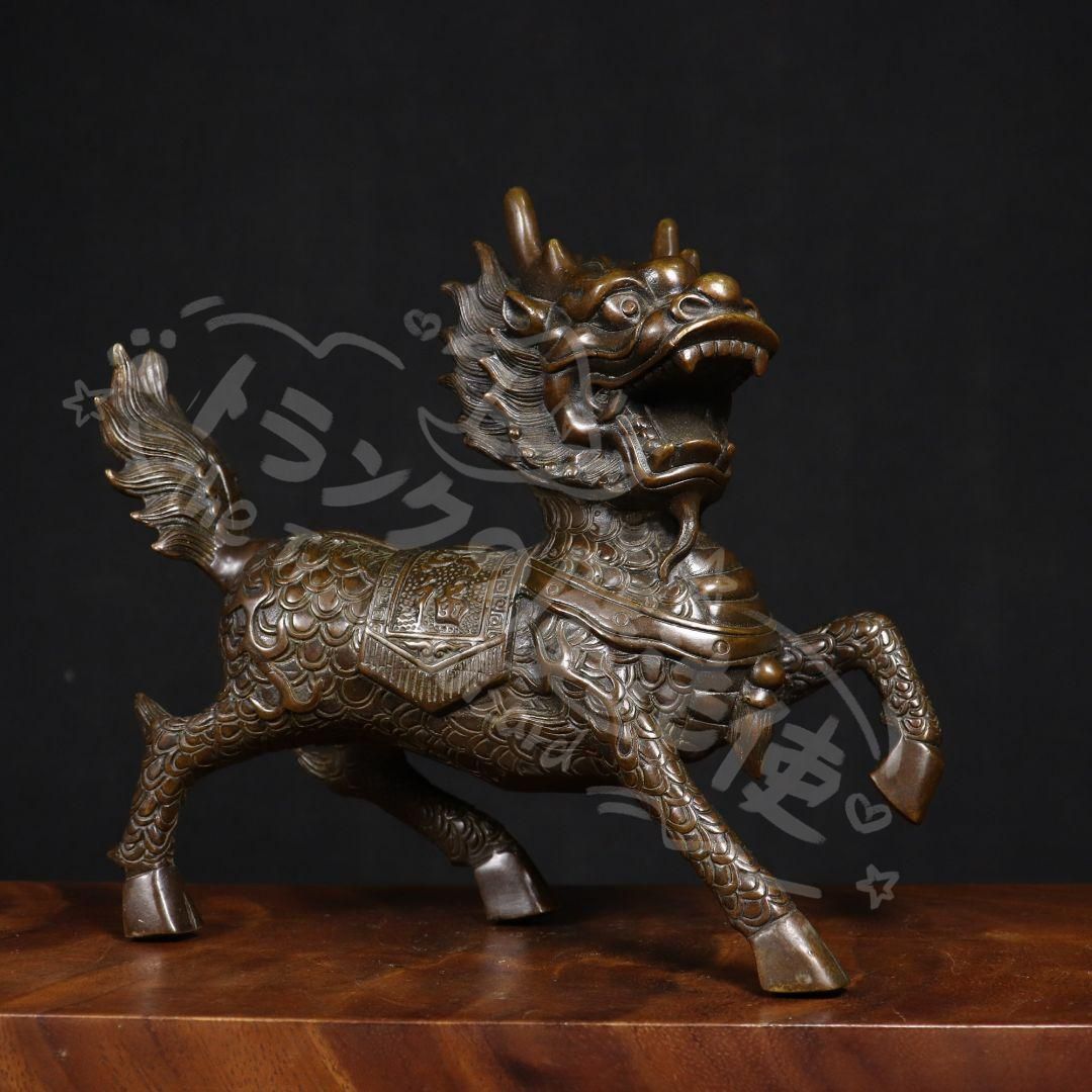新年ギフト麒麟 銅器 銅製品 鎮宅辟邪 開運風水 招財 置物 工芸品 装飾