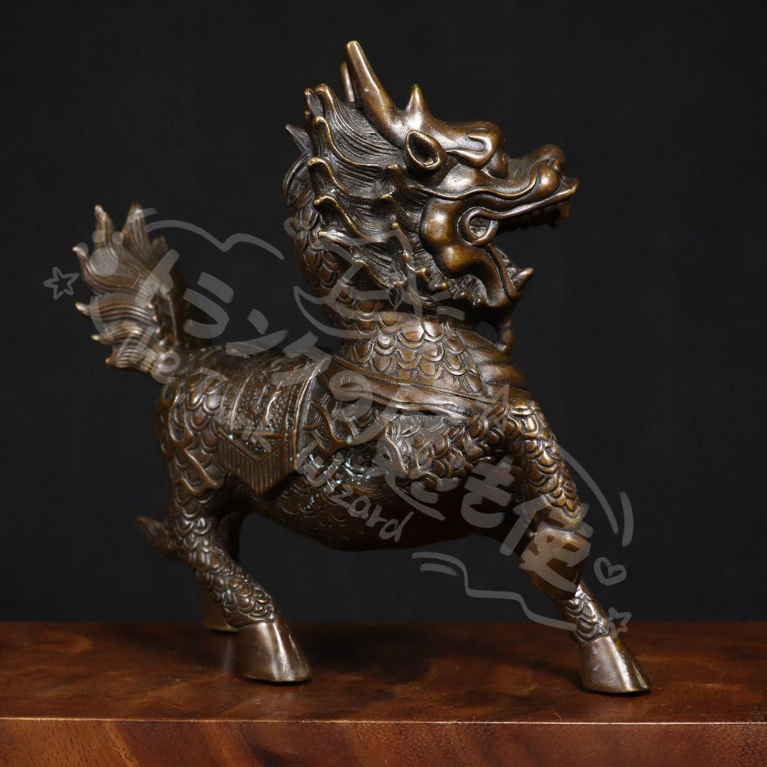 新年ギフト麒麟 銅器 銅製品 鎮宅辟邪 開運風水 招財 置物 工芸品 装飾