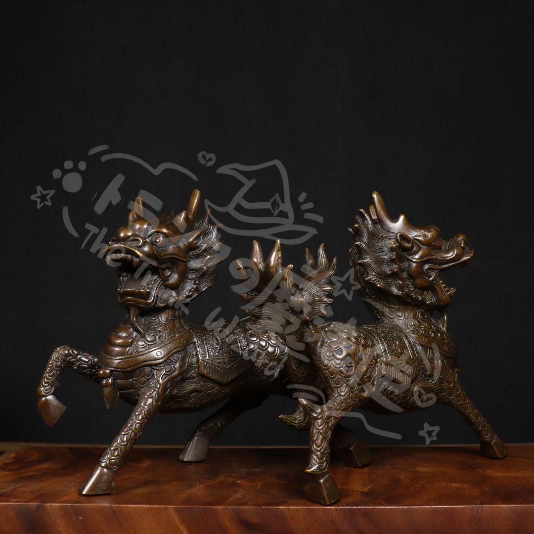 新年ギフト麒麟 銅器 銅製品 鎮宅辟邪 開運風水 招財 置物 工芸品 装飾