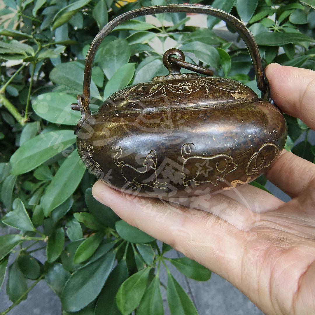 新年ギフト銅器 浄化空気香炉 暖手炉 禅意 香道 茶道 盤香炉 工芸品