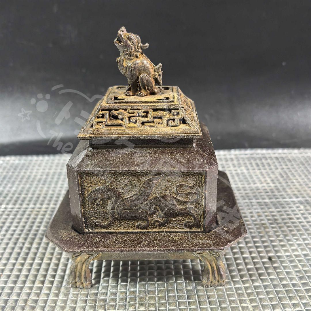 新年ギフト銅器 四神獣香炉 室内薫香炉 茶道具 香道具 装飾品 工芸品