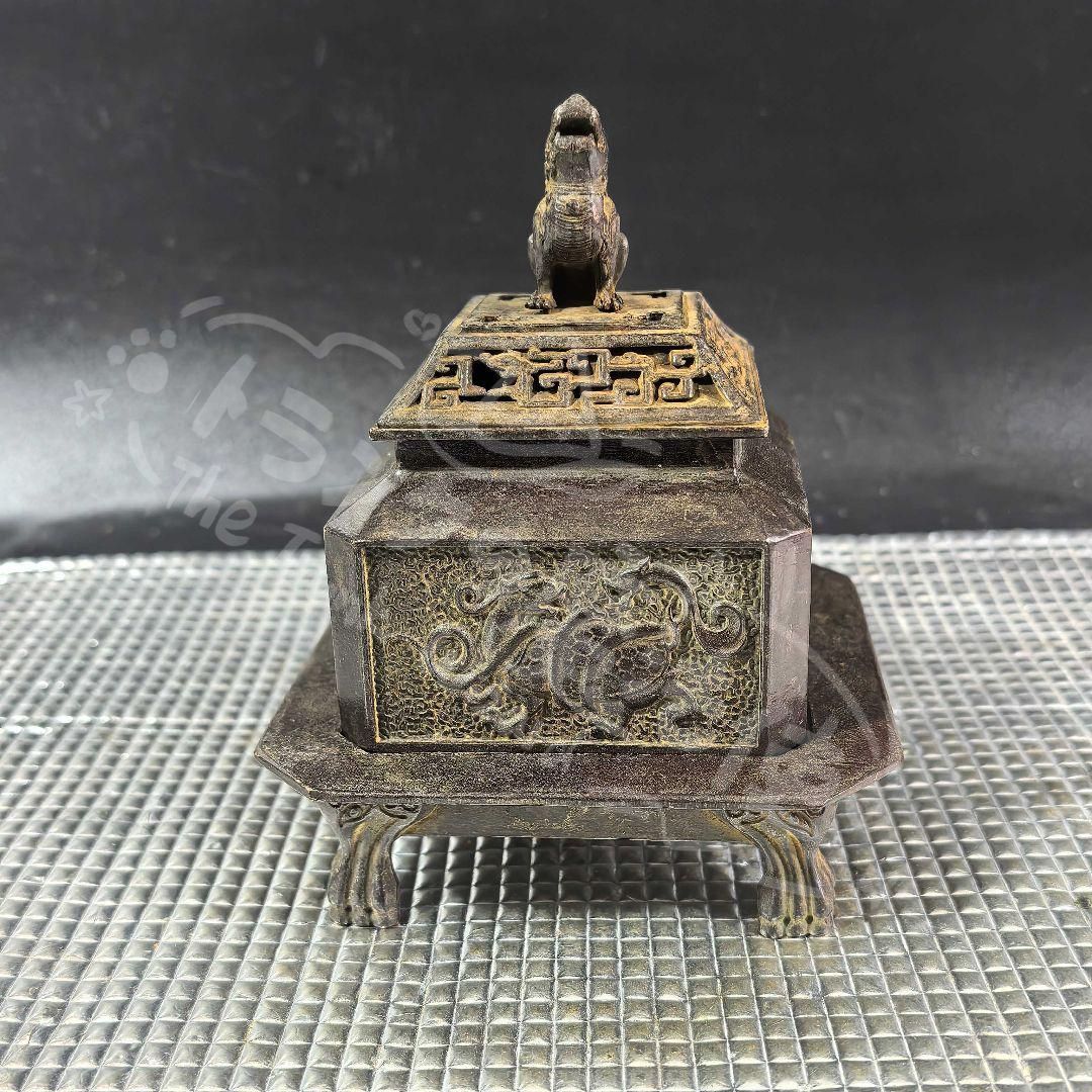 新年ギフト銅器 四神獣香炉 室内薫香炉 茶道具 香道具 装飾品 工芸品