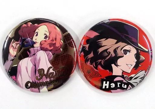 バッジ・ピンズ 奥村春 メタル風缶バッチ2個セット 「楽天コレクション