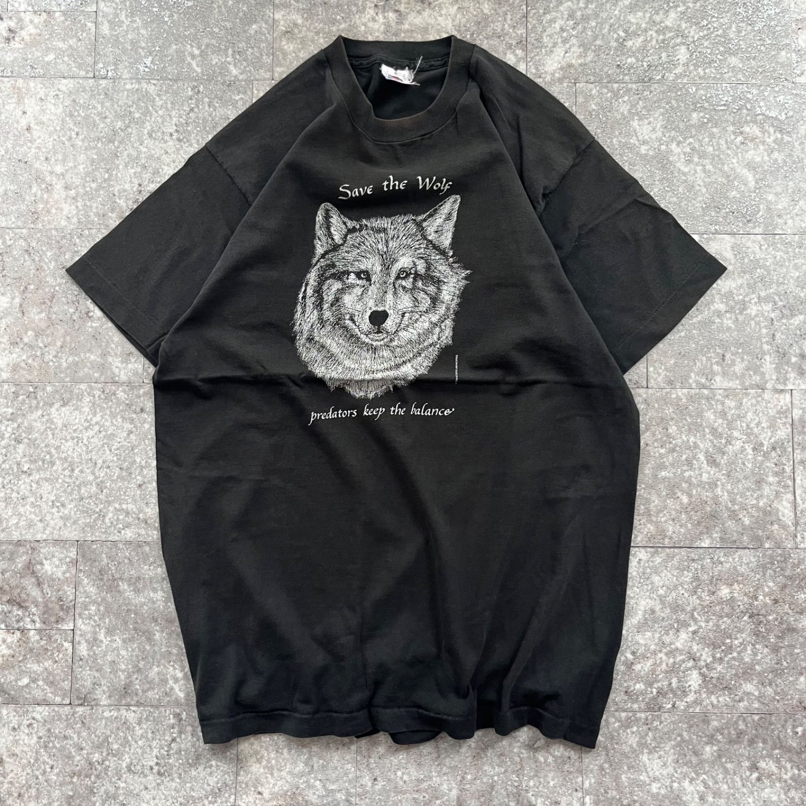 フルーツオブザルーム プリント Tシャツ 90s 【USA製】 ブラック 黒 