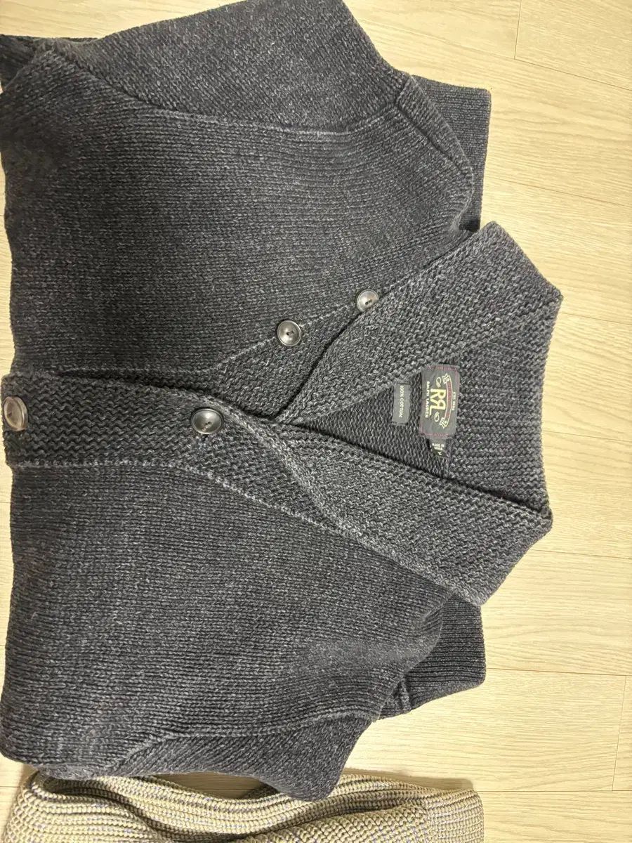 ポロラルフローレン RRL ダブルアールエル コットン カーディガン M ブラック