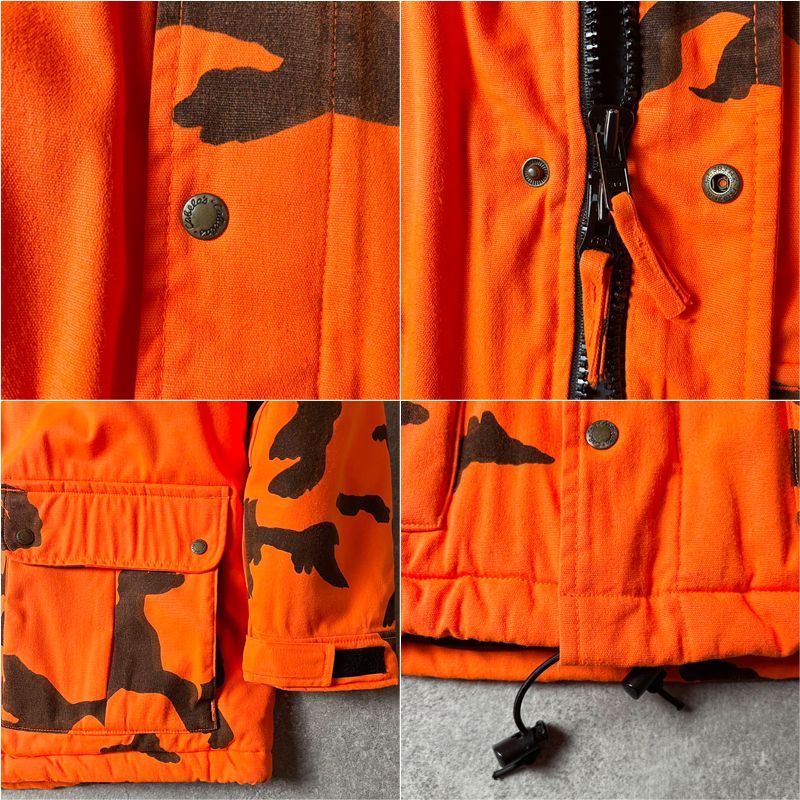 90 s Cabela 中綿 ライナー 迷彩 ハンティング パーカー ジャケット L | 90年代 オールド カベラス ジャンパー マンパ マウンテンパーカー オレンジ