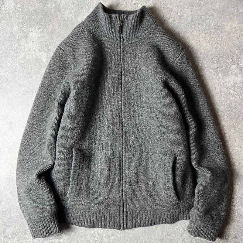 LLBean ライナー付き ラムウール ドライバーズ ニット カーディガン L 