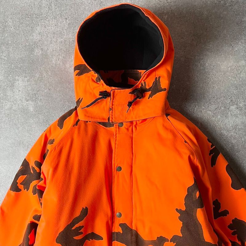90 s Cabela 中綿 ライナー 迷彩 ハンティング パーカー ジャケット L | 90年代 オールド カベラス ジャンパー マンパ マウンテンパーカー オレンジ