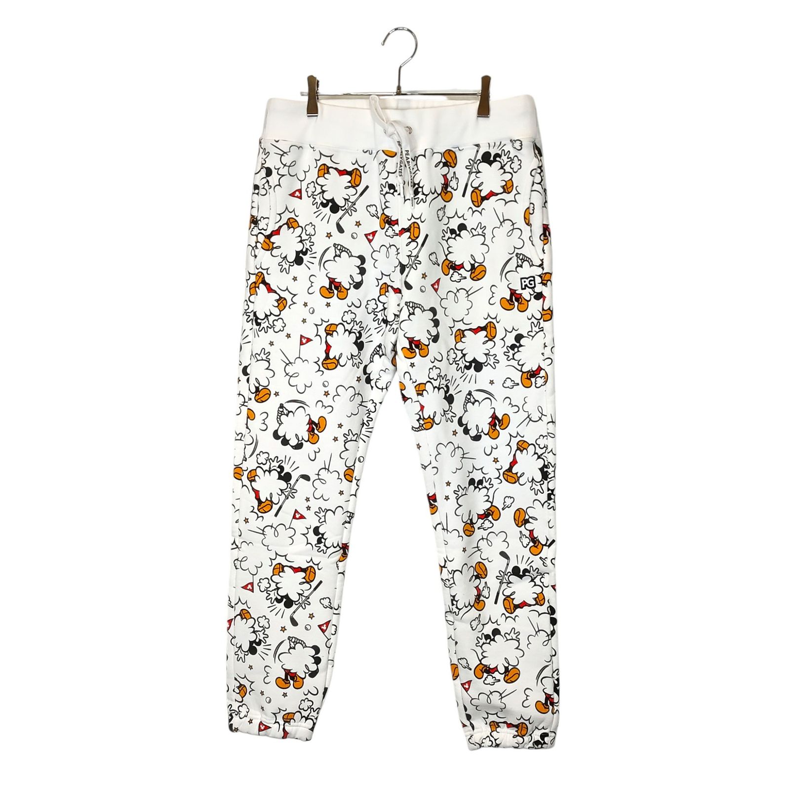 PEARLY GATES パーリーゲイツ ゴルフ Disney 21 AW ミッキー柄 スウェット パンツ 053 1231019 6 ホワイト メンズ