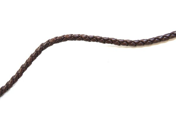 ボッテガヴェネタ ベルト イントレチャート ブラウン 紐 本物 BOTTEGA