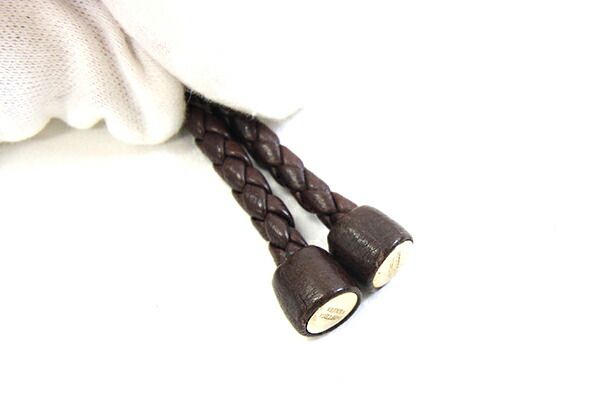 ボッテガヴェネタ ベルト イントレチャート ブラウン 紐 本物 BOTTEGA