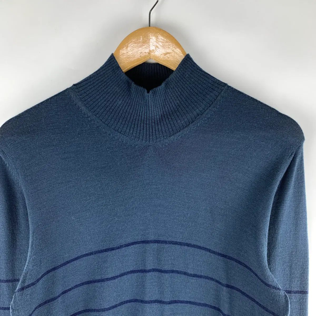 セテフィリー カシミア ストライプ ネイビー ディスカウント ニット XS