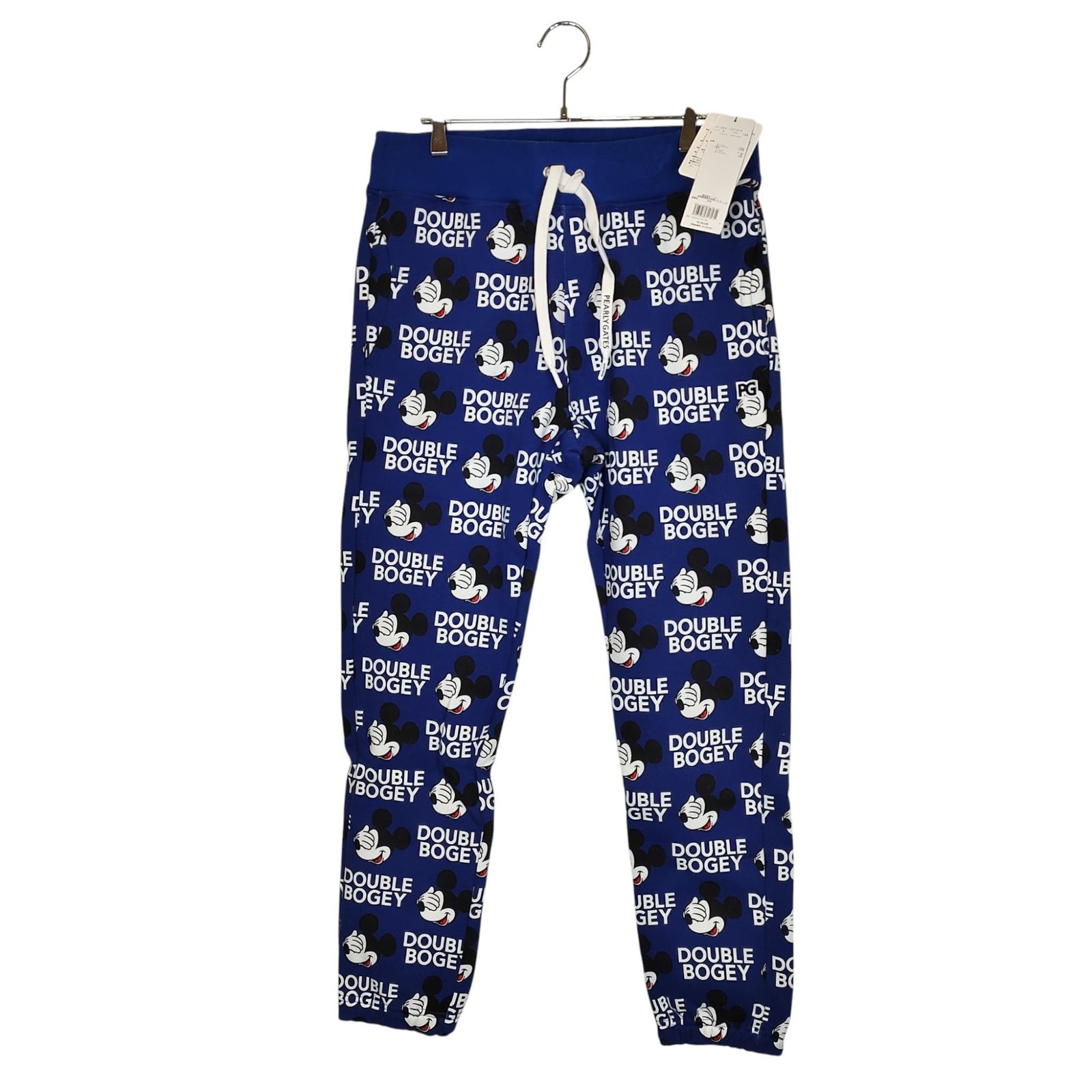 PEARLY GATES パーリーゲイツ ゴルフ Disney 21 AW ミッキー柄 スウェット パンツ 053 1231019 5 ブルー メンズ