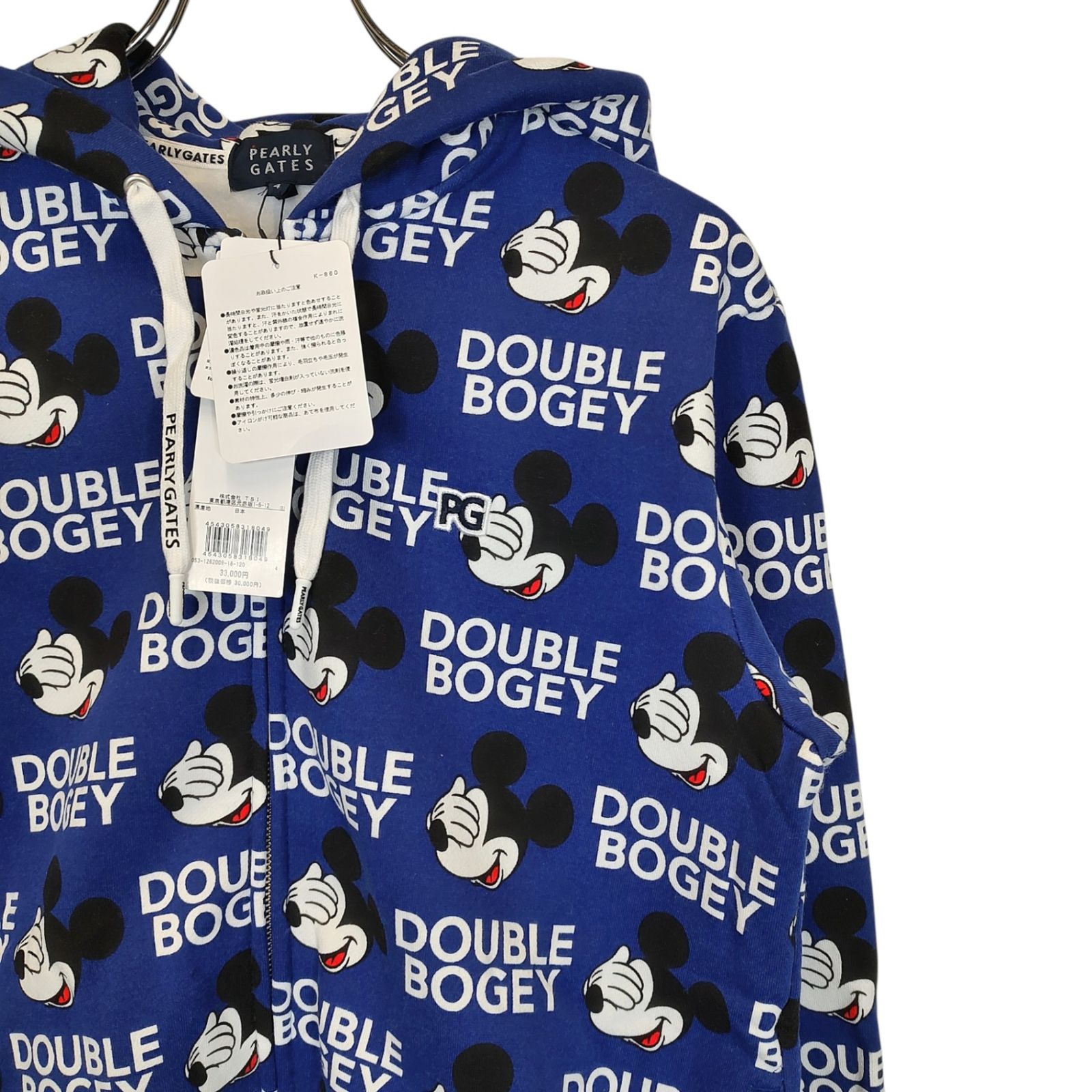 PEARLY GATES パーリーゲイツ × Disney 21AW ミッキー柄 ジップアップ