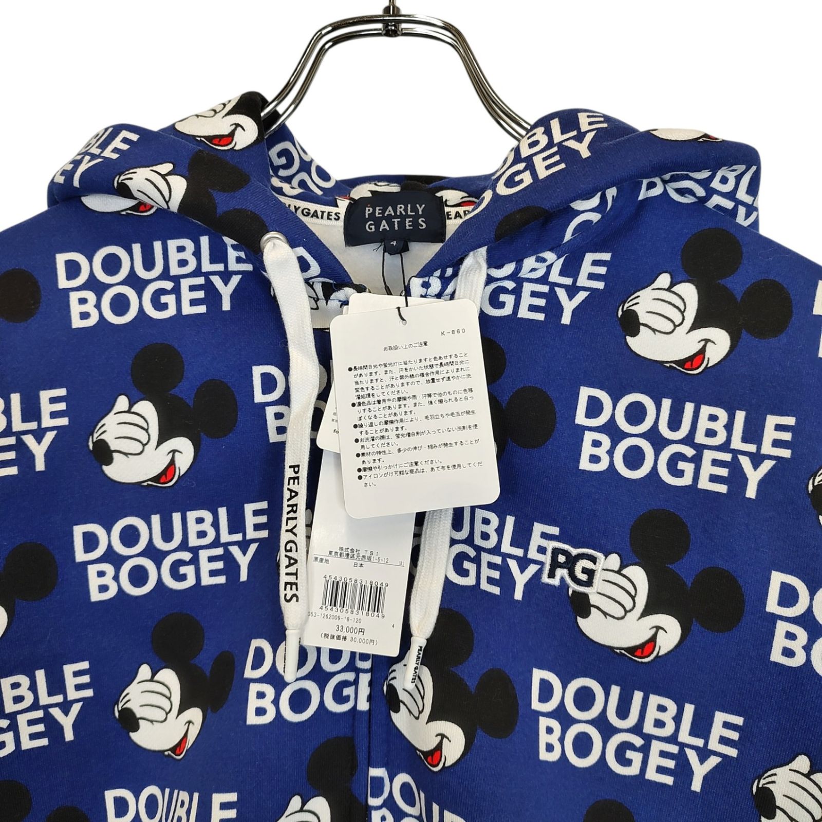 【新品】パーリーゲイツ　ミッキーコラボパーカー　フーディー 新品】パーリーゲイツ ミッキーコラボパーカー フーディー ○☆新品未