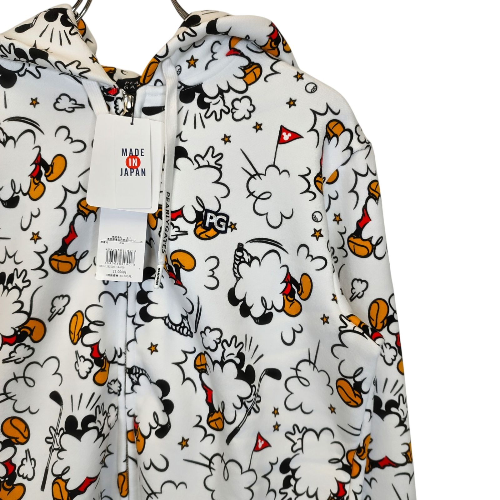 パーリーゲイツ × Disney　ゴルフ　ミッキー総柄　セットアップ　ウェア　6 PEARLY GATES パーリーゲイツ ゴルフ × Disney 21AW ミッキー柄 ジップ