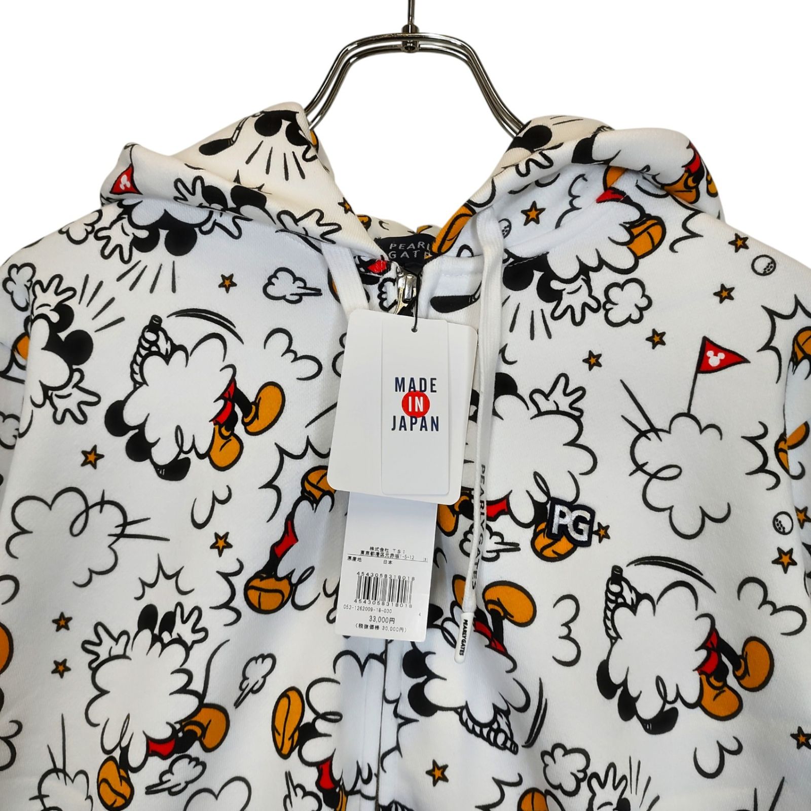 PEARLY GATES パーリーゲイツ ゴルフ × Disney 21AW ミッキー柄 ジップ