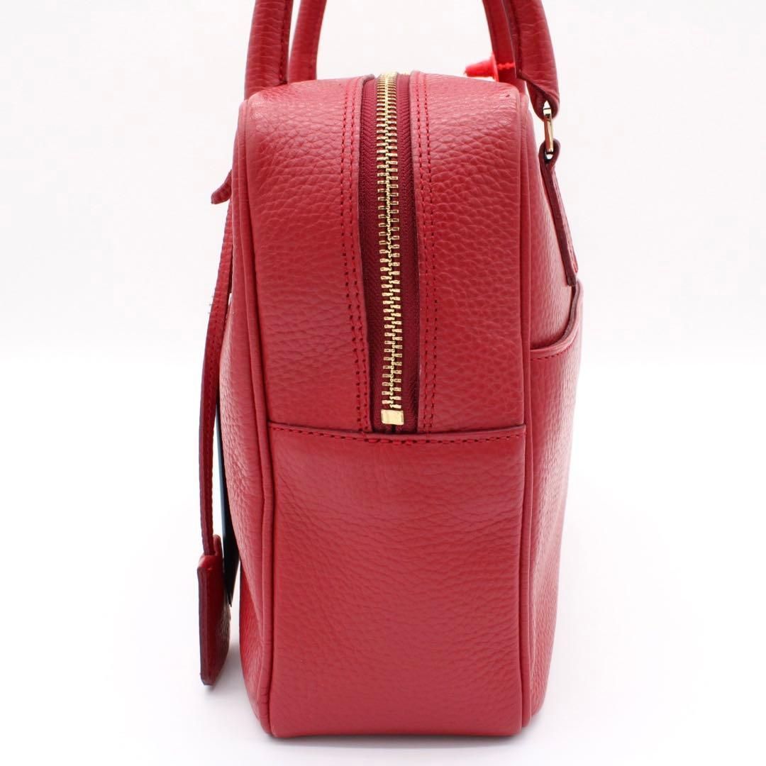 【美品】ADMJ ハンドバッグ セミショルダー トートバッグ レザー レッド系 美品】ADMJ ハンドバッグ セミショルダー トートバッグ レザー レッド