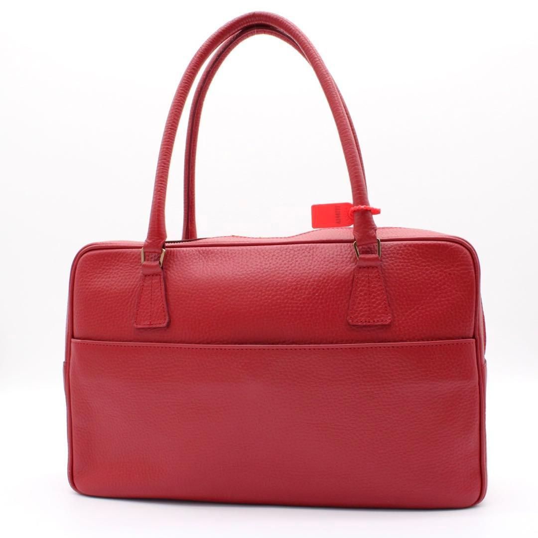【美品】ADMJ ハンドバッグ セミショルダー トートバッグ レザー レッド系 美品】ADMJ ハンドバッグ セミショルダー トートバッグ レザー レッド