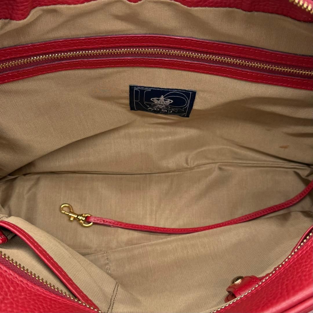 美品】ADMJ ハンドバッグ セミショルダー トートバッグ レザー レッド