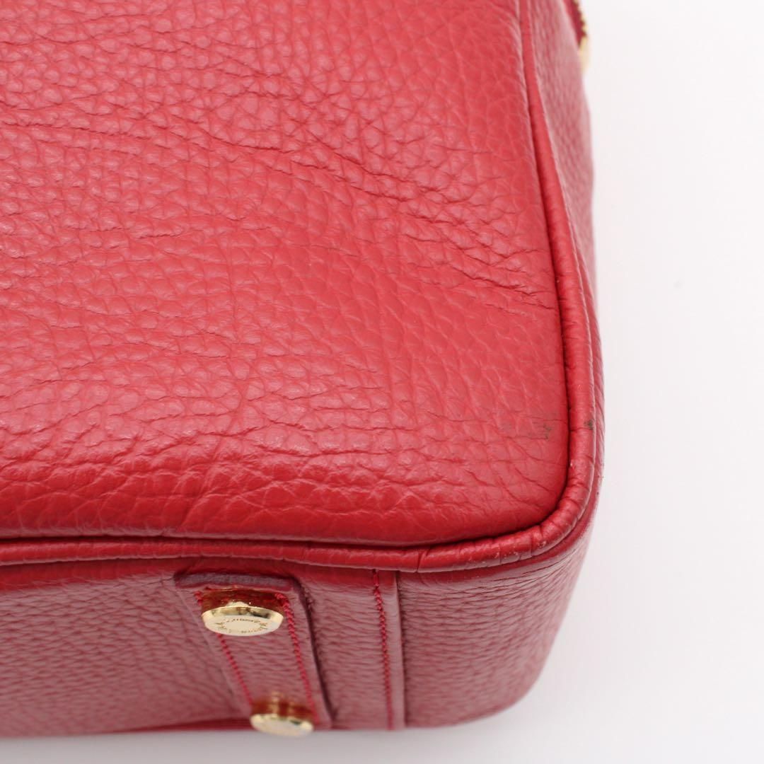 美品】ADMJ ハンドバッグ セミショルダー トートバッグ レザー レッド