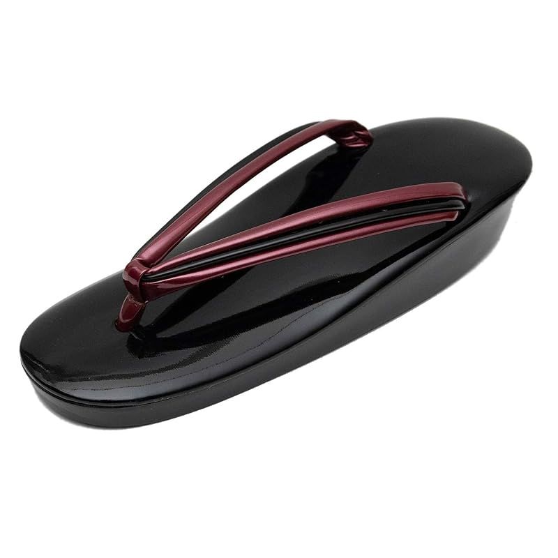 KYOETSU レディース草履 パールエナメル加工 ソール ウレタン底 M 01 黒