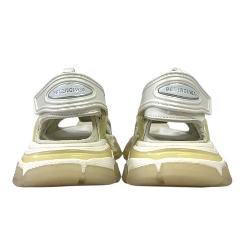 【中古】バレンシアガ BALENCIAGA 655948 サンダル クリアラバー ベルト ロゴ 24.0 白 ホワイト レディース バレンシアガ BALENCIAGA 655948 サンダル クリアラバー ベルト ロゴ