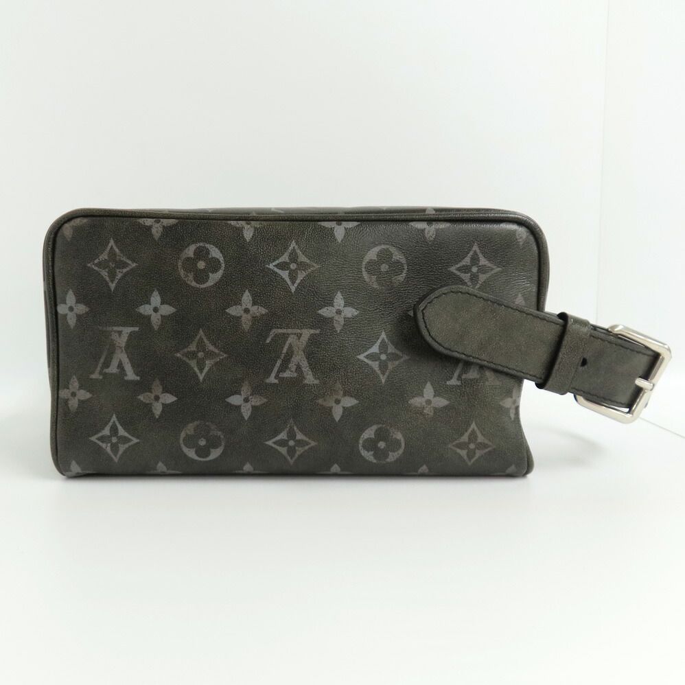 名古屋 ルイヴィトン ロッカー ドップキット M 11670 ブラッシュド モノグラム ブラック シルバー金具 ハンドバッグ ポーチ メンズ